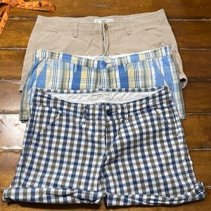 Abercrombie and Fitch Shorts Size 4 Lot of 3